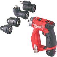 Milwaukee M12FDDXKIT-202X 12V 2 x 2.0Ah Li-Ion RedLithium Brushless Cordless 4 in 1 Drill Driver (969XH)