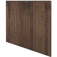 Forest Vertical Board Closeboard Garden Fencing Panels Dark Brown 6' x 5' Pack of 5 (970FL)