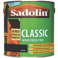 Sadolin 2.5Ltr Ebony Matt Solvent-Based Interior & Exterior Wood Stain (9715R)