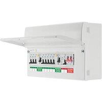 British General Fortress 16-Module 8-Way Populated High Integrity Dual RCD Consumer Unit with SPD (972KR)