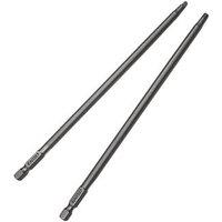 Senco DS522/52 1/4" 174mm Hex Shank SQ2 Screwdriver Bits 2 Pack (972PG)