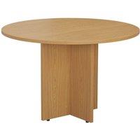 TC Group Round Meeting Table Nova Oak/Nova Oak 1100mm x 1100mm (972TT)