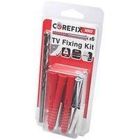 Corefix Connect Metal & Plastic 100 Heavy Duty TV Wall Fixing Kit 10mm x 95mm 6 Pack (973KJ)