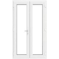 Crystal White Double-Glazed uPVC French Door Set 2090mm x 1390mm (974JP)