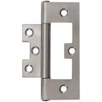 Smith & Locke Satin Nickel Flush Hinges 100mm x 59.5mm 2 Pack (974PY)