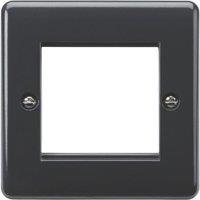 Knightsbridge Part M 2-Module Modular Faceplate Anthracite (974YA)