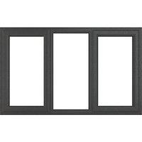 Crystal Left & Right-Hand Opening Clear Triple-Glazed Casement Anthracite on White uPVC Window 1770mm x 1190mm (975JM)