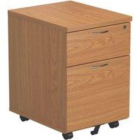 TC Group 2-Drawer Mobile Desk Pedestal Nova Oak 404mm x 500mm x 595mm (975TT)