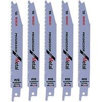 Bosch S123XF Metal Reciprocating Saw Blades 150mm 5 Pack (97672)