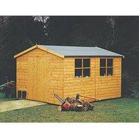 Shire Bison 10' x 10' (Nominal) Apex Tongue & Groove Timber Workshop (97863)