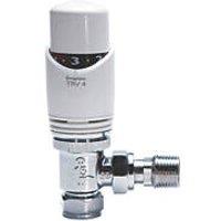 Drayton TRV4 15mm x 1/2" White Angled Designer Thermostatic Radiator Valve Head & Body (97889)