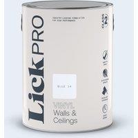 LickPro 5Ltr Blue 14 Vinyl Matt Emulsion Paint (978TM)