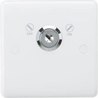 Knightsbridge Curved Edge 20A 1-Gang DP Locking Control Switch White (979YA)