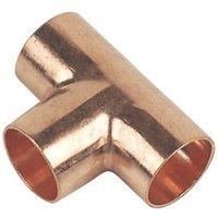 Flomasta Copper End Feed Equal Tees 15mm 10 Pack (98040)