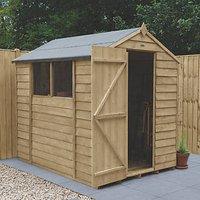 Forest 5' x 7' (Nominal) Apex Overlap Timber Shed with Assembly (980JR)