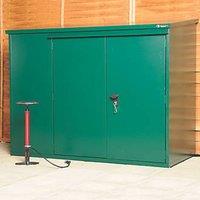 Asgard Addition 6' x 3' (Nominal) Pent Metal Bike Store Green (9814K)