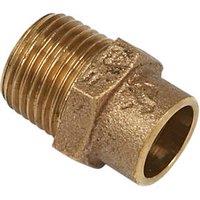 Yorkshire Brass Solder Ring Adapting Male Coupler 15mm x 1/2" (98156)
