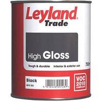 Leyland Trade 750ml Black High Gloss Solvent-Based Trim Paint (98165)