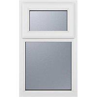 Crystal Top Opening Obscure Triple-Glazed Casement White uPVC Window 905mm x 1040mm (981JM)