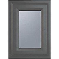 Crystal Top Opening Obscure Triple-Glazed Casement Anthracite on White uPVC Window 610mm x 610mm (981JN)