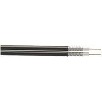 Time RG6 Black 2-Core Shotgun Coaxial Cable 25m Drum (981JY)