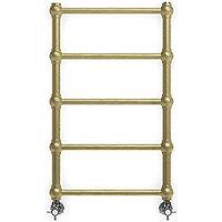 Terma 800mm x 504mm 501BTU Brass Flat Designer Towel Radiator (982HR)