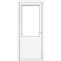 Crystal 1-Panel 1-Clear Light Left-Handed White uPVC Back Door 2090mm x 920mm (982KF)