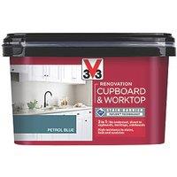 V33 2Ltr Petrol Blue Satin Kitchen Cupboard Paint (983FW)