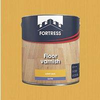 Fortress 2.5Ltr Light Oak Satin Water-Based Floor Varnish (983JM)