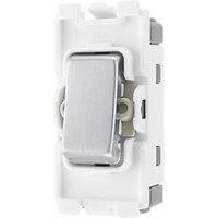 British General Nexus Grid 20A Grid Intermediate Switch Brushed Steel (983PY)