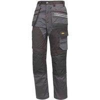 Site Work Trousers Mens Cargo Combat Grey Black Pockets Regular Fit 36" W 34" L