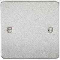 Knightsbridge 1-Gang Blanking Plate Brushed Chrome (983TY)