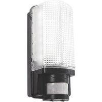 Saxby Motion Outdoor Rectangular LED Bulkhead With PIR Sensor Black 6W 600lm (983VX)
