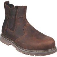 Amblers FS165 Size 4 Brown Steel Toe Cap Safety Dealer Boots (983XT)