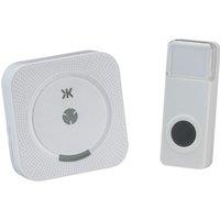 Knightsbridge DC010 Battery-Powered Wireless Door Chime Kit White (983YA)