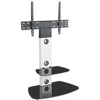 AVF Lucerne FSL700LUCSW TV Stand Satin White Body/Black Glass (984HP)