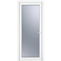 Crystal Fully Glazed 1-Obscure Light Left-Handed White uPVC Back Door 2090mm x 920mm (984JP)
