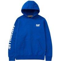 CAT Trademark Banner Hooded Sweatshirt Blue Small 36" Chest (984TN)