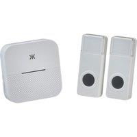 Knightsbridge DC014 Plug-In Wireless Door Chime Kit White (984YC)
