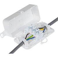 Debox 16A 2SL In-line Junction Box 50 x 29 x 97mm White (9858R)