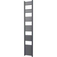 Towelrads 1800mm x 300mm 1692BTU Black Flat Designer Towel Radiator (985RY)