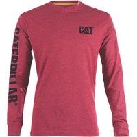 CAT Trademark Banner Long Sleeve T-Shirt Red Medium 38" Chest (985YR)