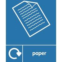 Essentials Paper Recycling Sign 297mm x 210mm (985YU)