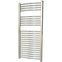 Flomasta 1100mm x 500mm 853BTU Chrome Curved Electric Towel Radiator (9864D)