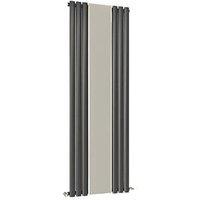 Ximax Fortuna Mirror 1800mm x 590mm 2387BTU Anthracite Vertical Designer Radiator (9871V)