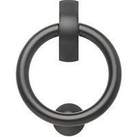Hardware Solutions Door Knocker Ring Matt Black 26mm x 178mm (987KK)