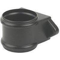 FloPlast Cast Iron Effect Push-Fit Double Socket Pipe Coupler Black 110mm (98816)