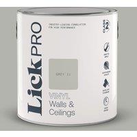 LickPro 2.5Ltr Grey 11 Vinyl Matt Emulsion Paint (988TM)