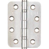 Smith & Locke Polished Stainless Steel Grade 13 Fire Rated Radius Hinges 102mm x 76mm 2 Pack (9893J)