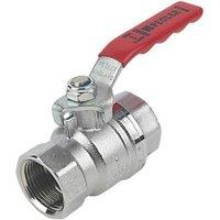 Pegler PB500 Compression Full Bore 1" Lever Ball Valve with Red Handle (9898V)